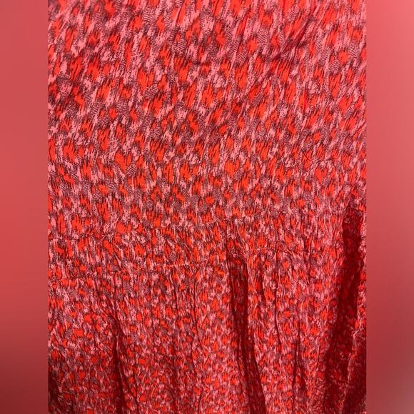 Joie Tea Rose Cotton Artsy Print Feminine Boho V Neck Midi Ankle Dress XXL NWT - Picture 5 of 7